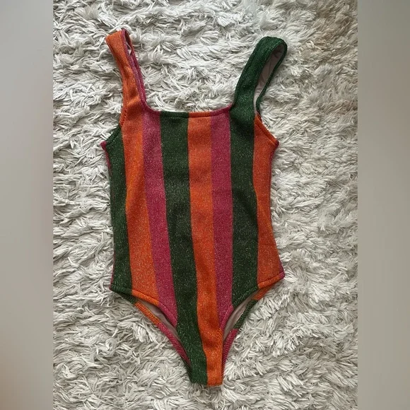 NWT FARM Rio Taylor Swift Anti Hero Swimsuit Size Medium New With Tags Shimmer - Picture 8 of 11